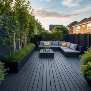 Deck WPC Dualwood 140x25mm | Piso Exterior para Piscinas y Terrazas Negro